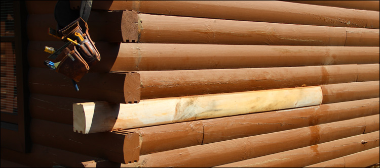 Log Home Damage Repair  Nottoway County, Virginia