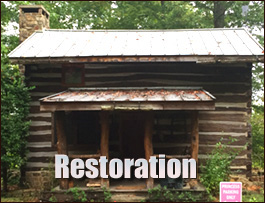 Historic Log Cabin Restoration  Nottoway County, Virginia